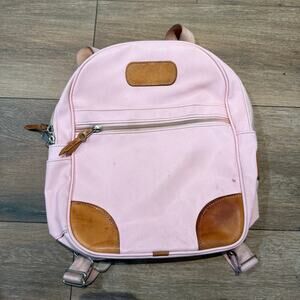 Jon Hart Coated full size Canvas Backpack Pink Leather